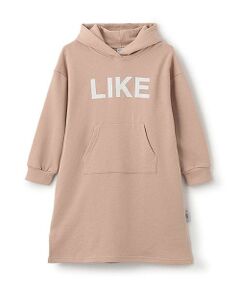 and D.petitmain / アンドディー. プティマイン ミニ丈・ひざ丈ワンピース | 【リンク】シンプルロゴフードワンピース