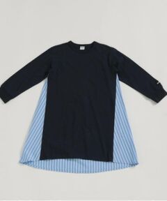 and D.petitmain / アンドディー. プティマイン ミニ丈・ひざ丈ワンピース | 【リンク】布帛切り替えワンピ