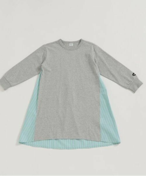 and D.petitmain / アンドディー. プティマイン ミニ丈・ひざ丈ワンピース | 【リンク】布帛切り替えワンピ（トップ グレー）