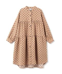 and D.petitmain / アンドディー. プティマイン ミニ丈・ひざ丈ワンピース | ドットティアードスタンドワンピ