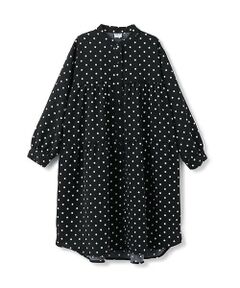 and D.petitmain / アンドディー. プティマイン ミニ丈・ひざ丈ワンピース | ドットティアードスタンドワンピ