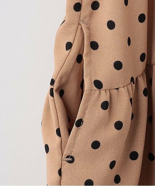 and D.petitmain / アンドディー. プティマイン ミニ丈・ひざ丈ワンピース | ドットティアードスタンドワンピ | 詳細4