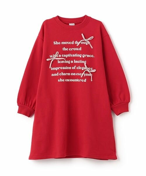 and D.petitmain / アンドディー. プティマイン ミニ丈・ひざ丈ワンピース | 【リンク】モチーフ付き裏毛ワンピ | 詳細19