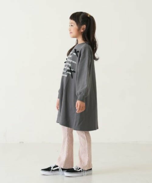 and D.petitmain / アンドディー. プティマイン ミニ丈・ひざ丈ワンピース | 【リンク】モチーフ付き裏毛ワンピ | 詳細2