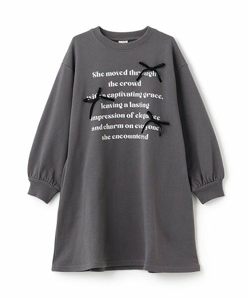 and D.petitmain / アンドディー. プティマイン ミニ丈・ひざ丈ワンピース | 【リンク】モチーフ付き裏毛ワンピ | 詳細20