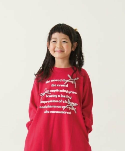 and D.petitmain / アンドディー. プティマイン ミニ丈・ひざ丈ワンピース | 【リンク】モチーフ付き裏毛ワンピ | 詳細5