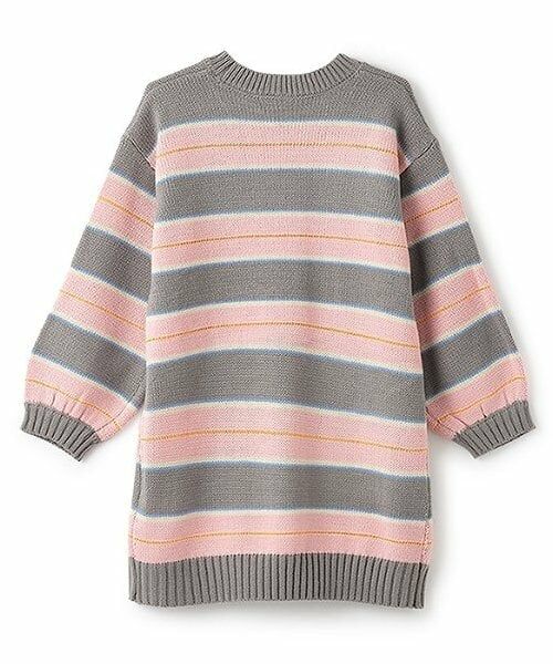 and D.petitmain / アンドディー. プティマイン ミニ丈・ひざ丈ワンピース | 【リンク】【洗濯機可】ボーダーニットワンピース | 詳細1