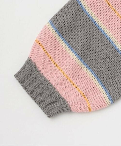 and D.petitmain / アンドディー. プティマイン ミニ丈・ひざ丈ワンピース | 【リンク】【洗濯機可】ボーダーニットワンピース | 詳細3