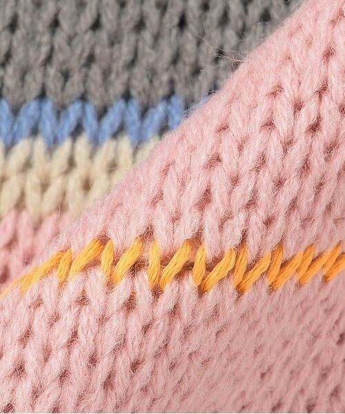 and D.petitmain / アンドディー. プティマイン ミニ丈・ひざ丈ワンピース | 【リンク】【洗濯機可】ボーダーニットワンピース | 詳細5