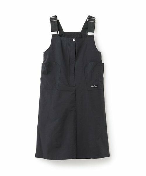and D.petitmain / アンドディー. プティマイン ミニ丈・ひざ丈ワンピース | 【Penfield】【撥水】ナイロンジャンスカ（黒）