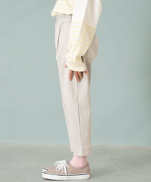 and D.petitmain / アンドディー. プティマイン その他パンツ | 【クロップド丈】ウエストフリルムジテーパードパンツ | 詳細4