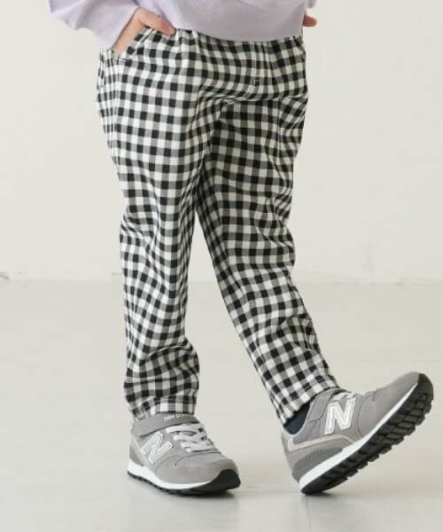 and D.petitmain / アンドディー. プティマイン その他パンツ | 【クロップド丈】ウエストフリルガラテーパードパンツ（黒）