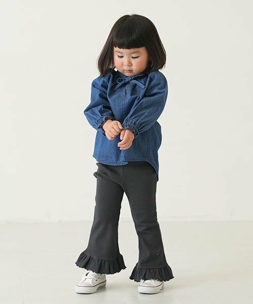 and D.petitmain / アンドディー. プティマイン その他パンツ | 【防汚加工】裾フリルリブパンツ | 詳細2