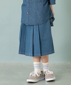 and D.petitmain / アンドディー. プティマイン ミニ・ひざ丈スカート | デニムタックスカート