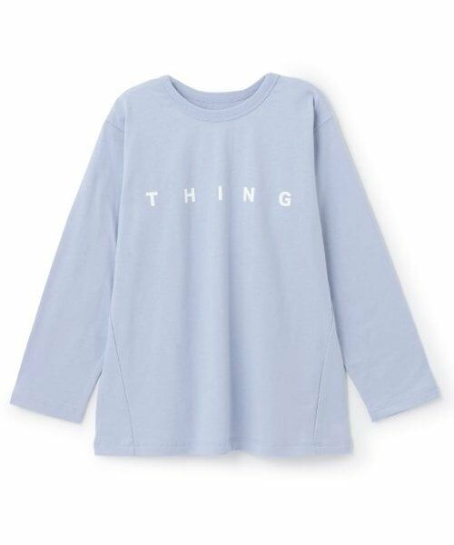 and D.petitmain / アンドディー. プティマイン Tシャツ | 【365D.】アソートプリントAラインロンT（サックス）