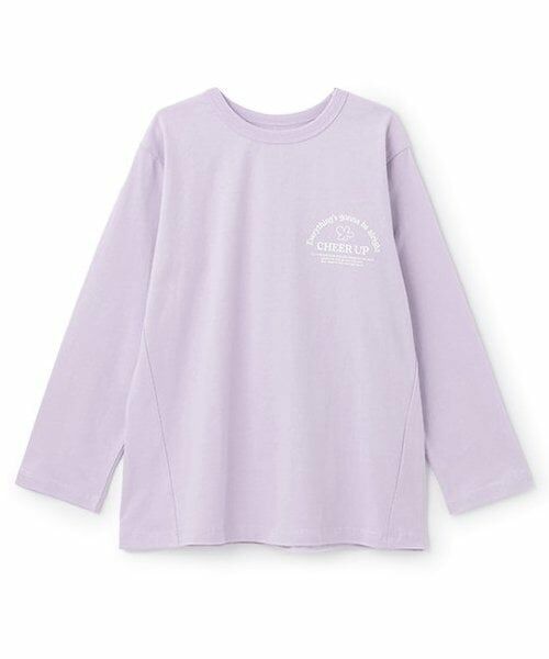 and D.petitmain / アンドディー. プティマイン Tシャツ | 【365D.】アソートプリントAラインロンT（ラベンダー）