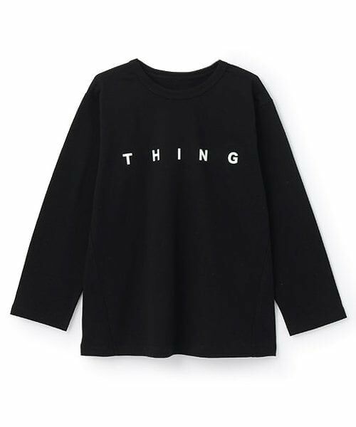 and D.petitmain / アンドディー. プティマイン Tシャツ | 【365D.】アソートプリントAラインロンT（黒）