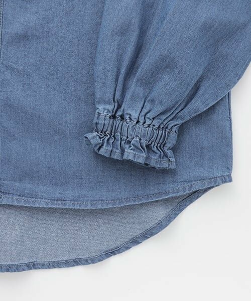 and D.petitmain / アンドディー. プティマイン その他トップス | デニムギャザースモック | 詳細12
