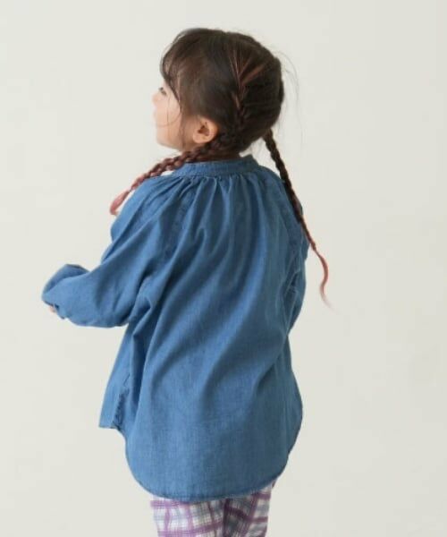 and D.petitmain / アンドディー. プティマイン その他トップス | デニムギャザースモック | 詳細2
