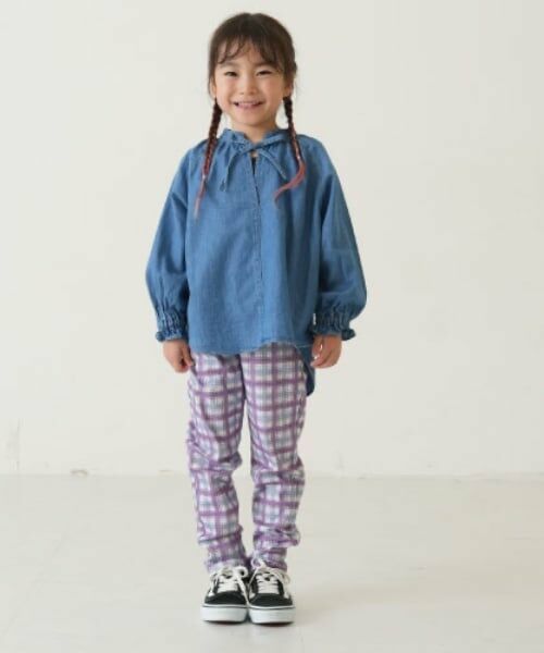 and D.petitmain / アンドディー. プティマイン その他トップス | デニムギャザースモック | 詳細3