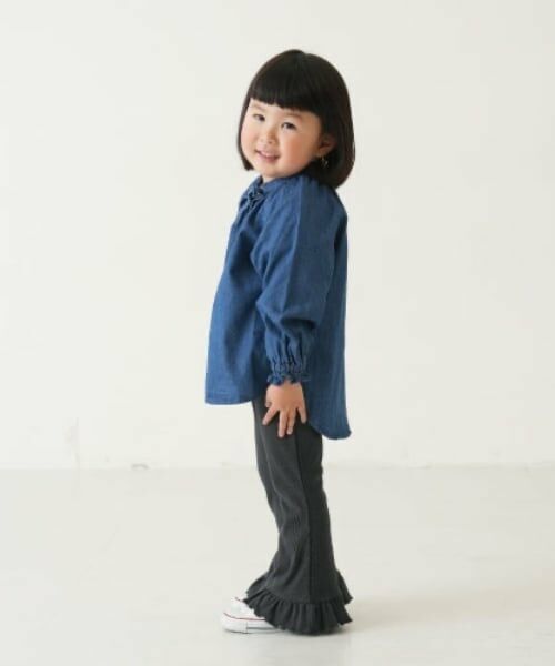 and D.petitmain / アンドディー. プティマイン その他トップス | デニムギャザースモック | 詳細8