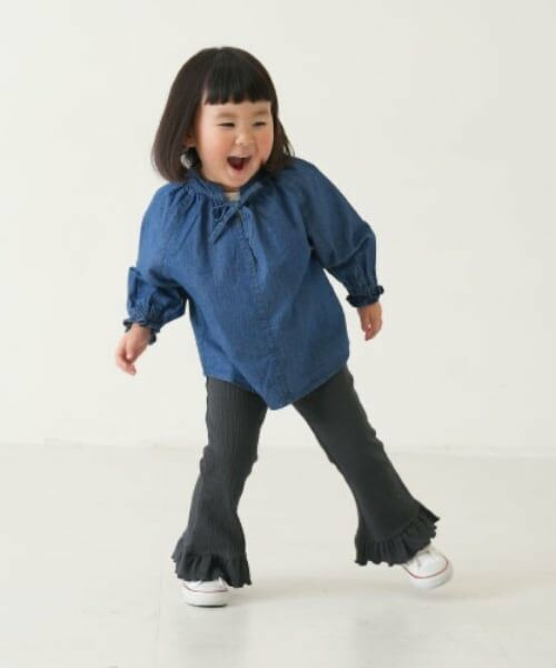 and D.petitmain / アンドディー. プティマイン その他トップス | デニムギャザースモック | 詳細9