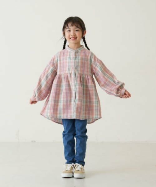and D.petitmain / アンドディー. プティマイン その他トップス | チェックスタンドチュニック | 詳細1