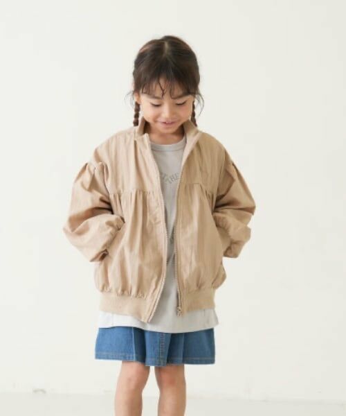 and D.petitmain / アンドディー. プティマイン ブルゾン | ライトギャザーブルゾン（ベージュ）