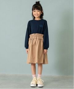 and D.petitmain / アンドディー. プティマイン ミニ丈・ひざ丈ワンピース | 布帛ドッキングワンピース