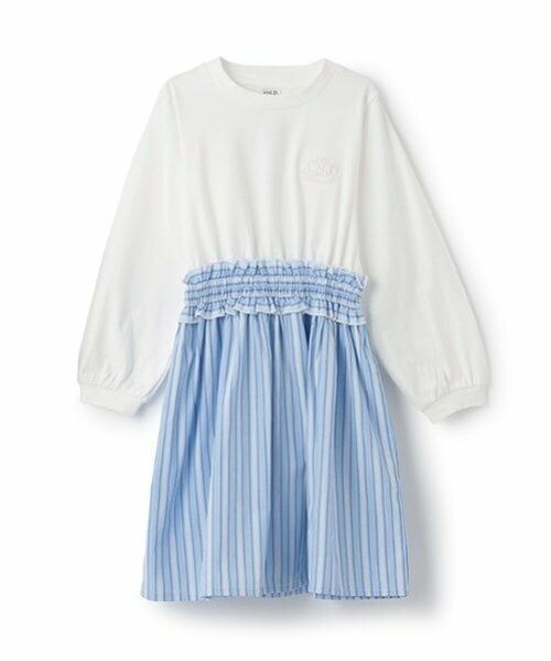 and D.petitmain / アンドディー. プティマイン ミニ丈・ひざ丈ワンピース | 布帛ドッキングワンピース | 詳細17