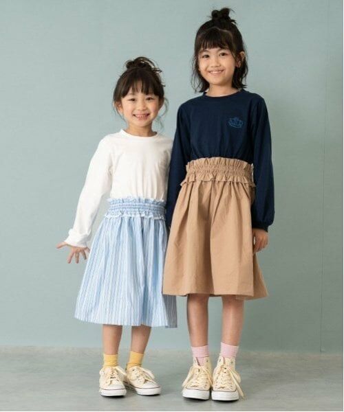 and D.petitmain / アンドディー. プティマイン ミニ丈・ひざ丈ワンピース | 布帛ドッキングワンピース | 詳細2