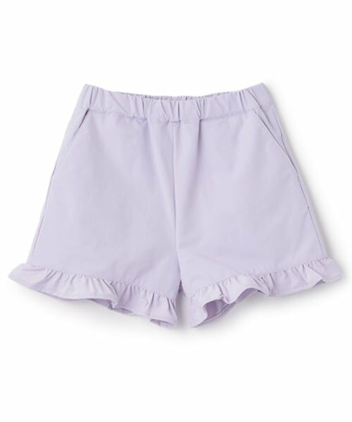 and D.petitmain / アンドディー. プティマイン ショート・ハーフ・半端丈パンツ | 【水陸両用】裾フリルショートパンツ（ラベンダー）
