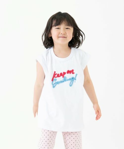 and D.petitmain / アンドディー. プティマイン Tシャツ | 【綿100%】チュニック半袖T（白）