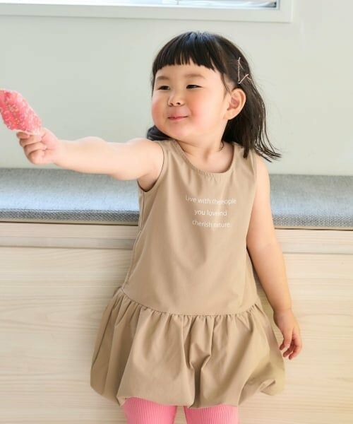 and D.petitmain / アンドディー. プティマイン ミニ丈・ひざ丈ワンピース | 【水陸両用】裾バルーンワンピース | 詳細9