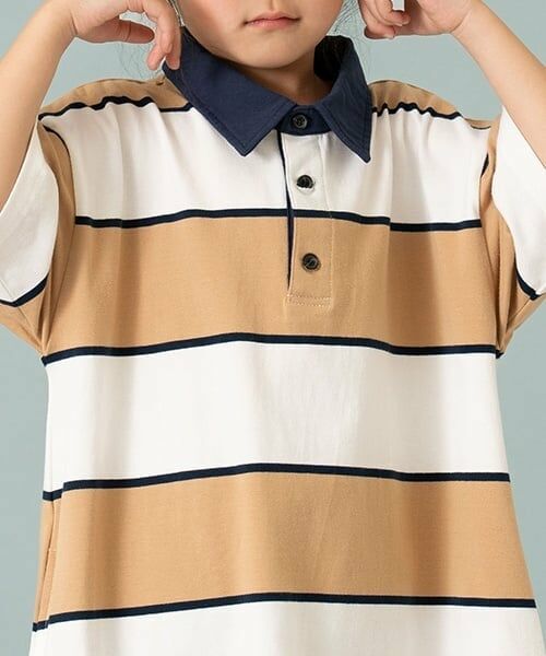 and D.petitmain / アンドディー. プティマイン ミニ丈・ひざ丈ワンピース | 【親子リンク】衿つきラガー半袖ワンピ | 詳細3