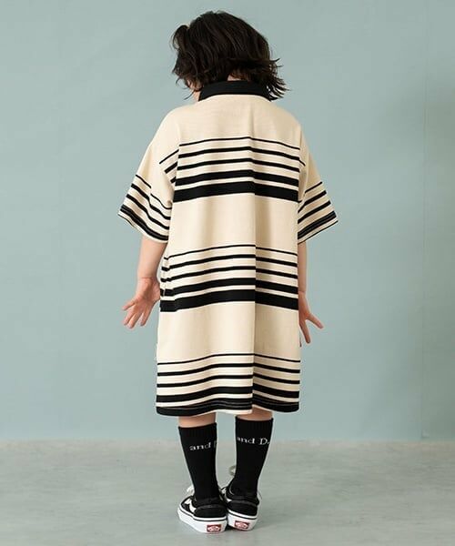 and D.petitmain / アンドディー. プティマイン ミニ丈・ひざ丈ワンピース | 【親子リンク】衿つきラガー半袖ワンピ | 詳細5