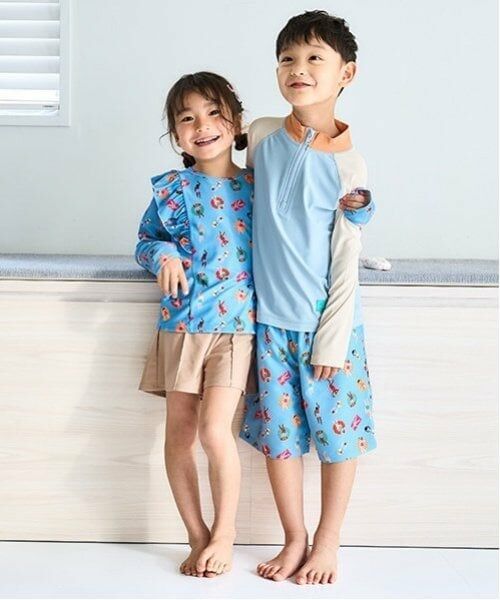 and D.petitmain / アンドディー. プティマイン 水着・スイムグッズ | 【大人気につき再入荷】【SWIM】ショルダーフリルセットアップ | 詳細5