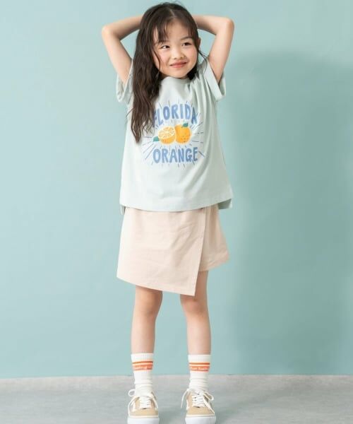 and D.petitmain / アンドディー. プティマイン ショート・ハーフ・半端丈パンツ | 【綿100%】カット台形ラップキュロット | 詳細2