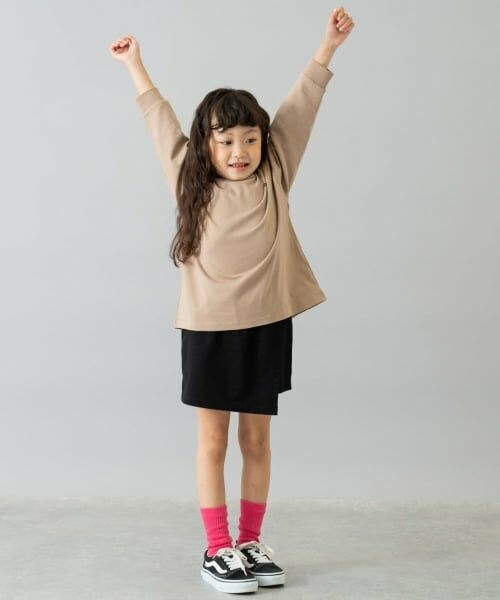 and D.petitmain / アンドディー. プティマイン ショート・ハーフ・半端丈パンツ | 【綿100%】カット台形ラップキュロット | 詳細9