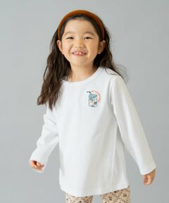 and D.petitmain / アンドディー. プティマイン Tシャツ | 【綿100】【365D.】ワンポイント刺繍ロンT