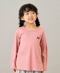 and D.petitmain / アンドディー. プティマイン Tシャツ | 【綿100】【365D.】ワンポイント刺繍ロンT