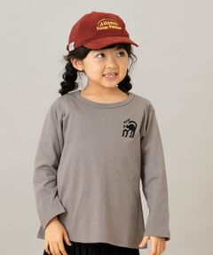 and D.petitmain / アンドディー. プティマイン Tシャツ | 【綿100】【365D.】ワンポイント刺繍ロンT