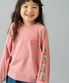 and D.petitmain / アンドディー. プティマイン Tシャツ | 【綿100】【365D.】袖プリントドルマンロンT