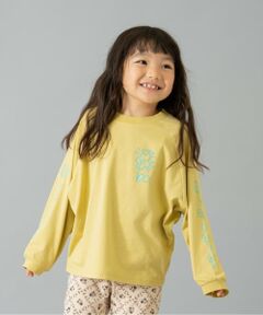 and D.petitmain / アンドディー. プティマイン Tシャツ | 【綿100】【365D.】袖プリントドルマンロンT