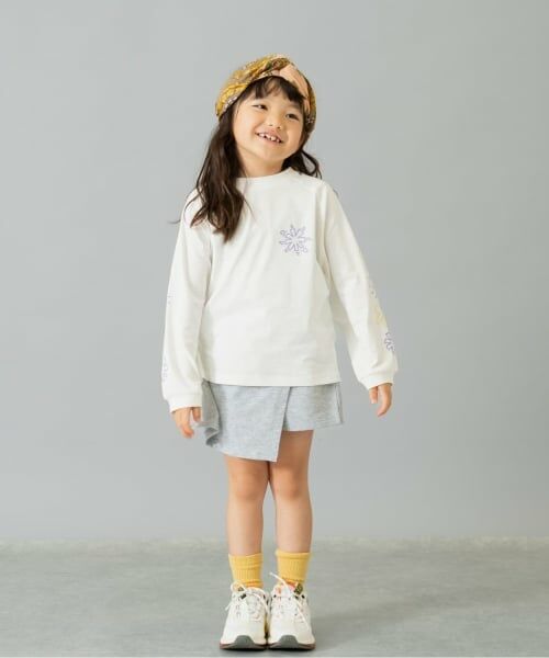 and D.petitmain / アンドディー. プティマイン Tシャツ | 【綿100】【365D.】袖プリントドルマンロンT | 詳細1