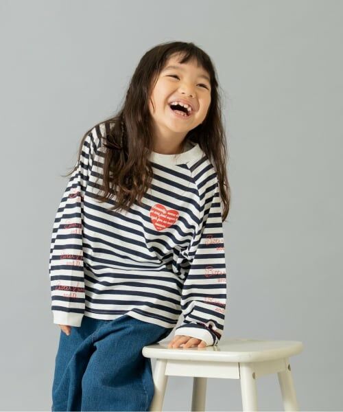 and D.petitmain / アンドディー. プティマイン Tシャツ | 【綿100】【365D.】袖プリントドルマンロンT | 詳細10