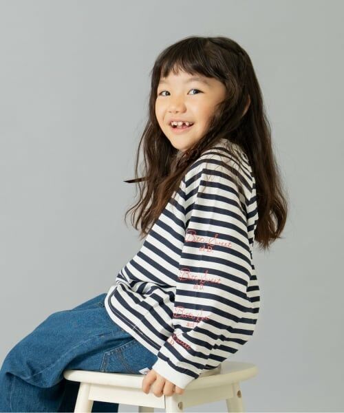 and D.petitmain / アンドディー. プティマイン Tシャツ | 【綿100】【365D.】袖プリントドルマンロンT | 詳細11