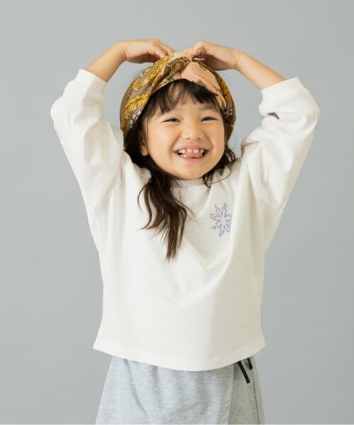 and D.petitmain / アンドディー. プティマイン Tシャツ | 【綿100】【365D.】袖プリントドルマンロンT | 詳細2