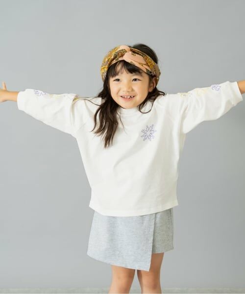 and D.petitmain / アンドディー. プティマイン Tシャツ | 【綿100】【365D.】袖プリントドルマンロンT | 詳細3