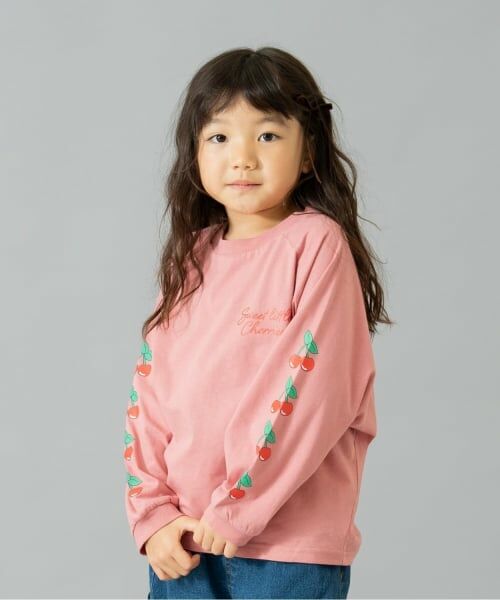 and D.petitmain / アンドディー. プティマイン Tシャツ | 【綿100】【365D.】袖プリントドルマンロンT | 詳細5